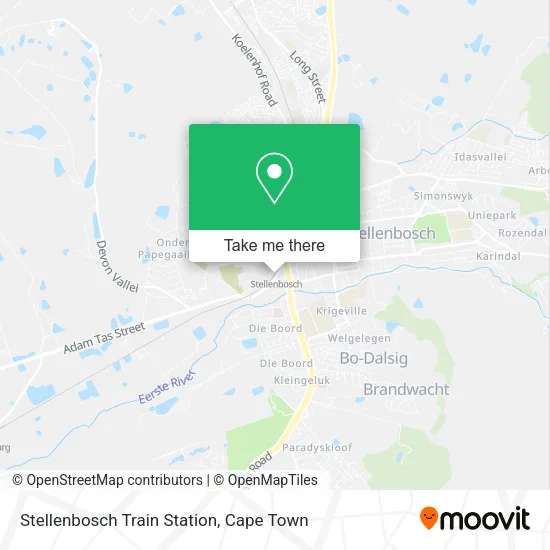 Stellenbosch Train Station map