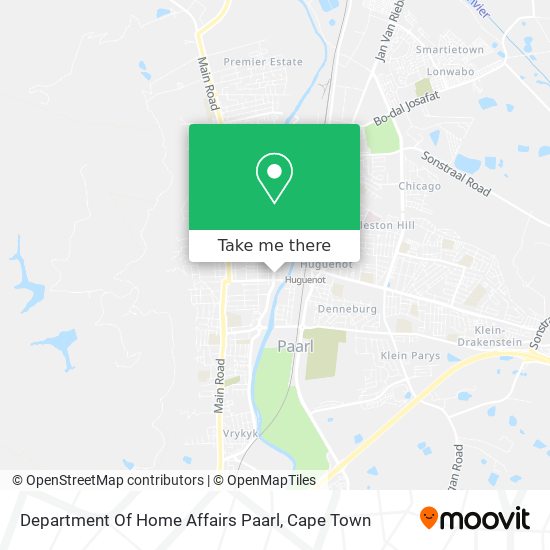 Department Of Home Affairs Paarl map