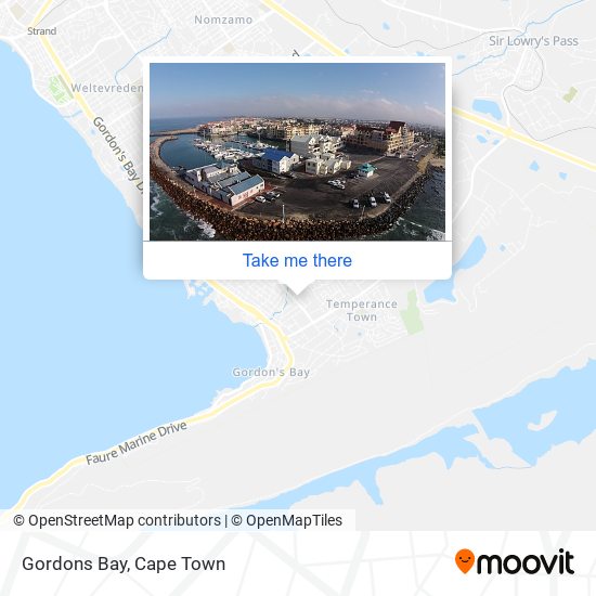 Gordons Bay map