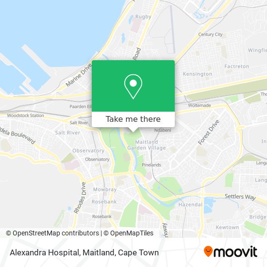 Alexandra Hospital, Maitland map