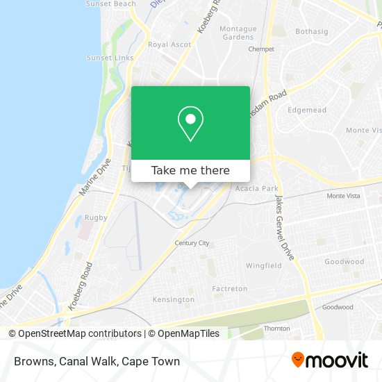 Browns, Canal Walk map