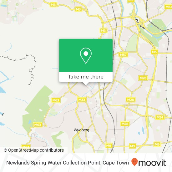 Newlands Spring Water Collection Point map