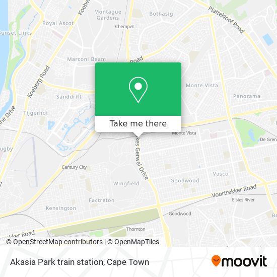 Akasia Park  train station map