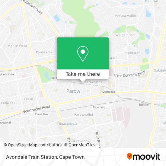 Avondale Train Station map