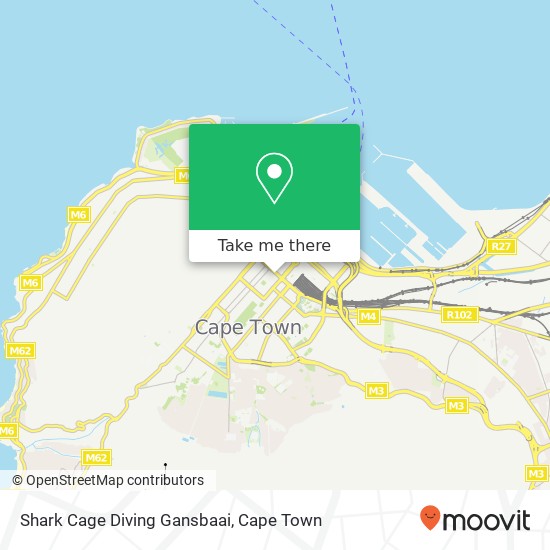 Shark Cage Diving Gansbaai map
