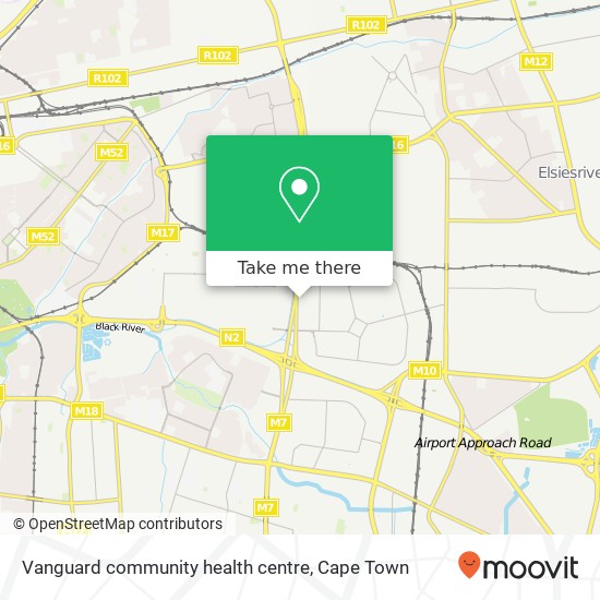 Vanguard community health centre map