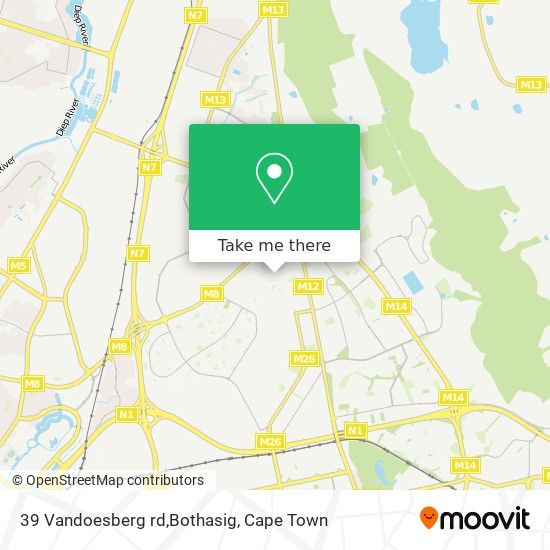 39 Vandoesberg rd,Bothasig map