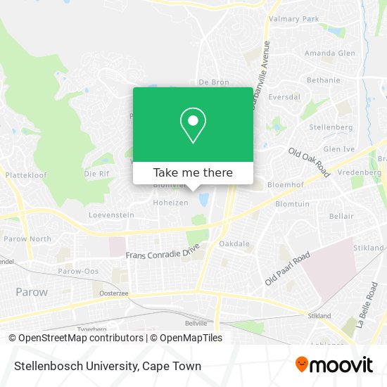 Stellenbosch University map