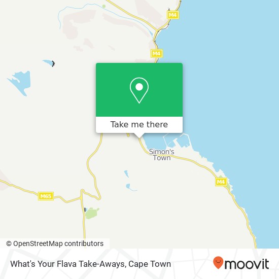 What's Your Flava Take-Aways, St Georges St Simon's Town Cape Town 7975 map