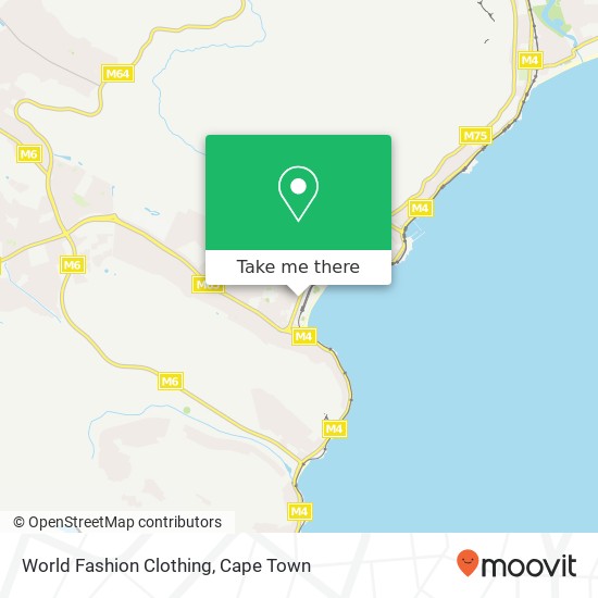 World Fashion Clothing, Main Rd Fish Hoek Cape Town 7975 map