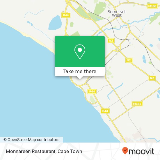 Monnareen Restaurant, Protea Ln Strand Cape Town 7140 map