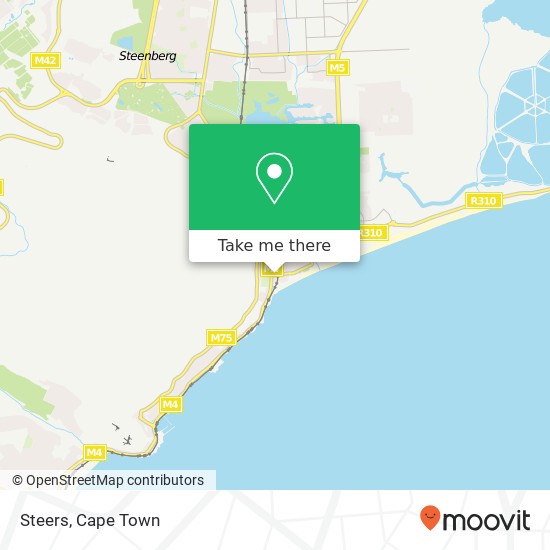 Steers, Muizenberg Cape Town 7945 map