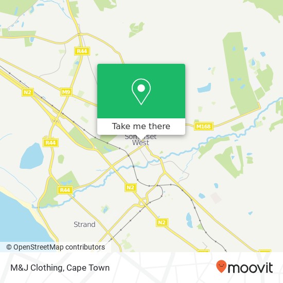 M&J Clothing, Oak St Andas Estate Cape Town map