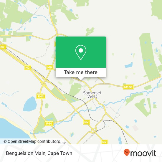 Benguela on Main, Coronation Ave Westridge-Somerset West Cape Town map