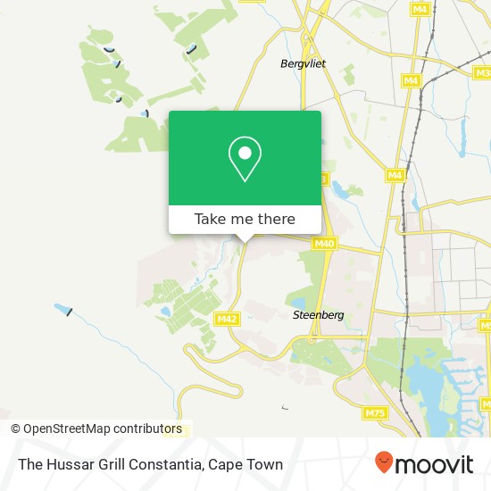 The Hussar Grill Constantia, Steenberg Blvd Steenberg Golf Estate Cape Town 7945 map