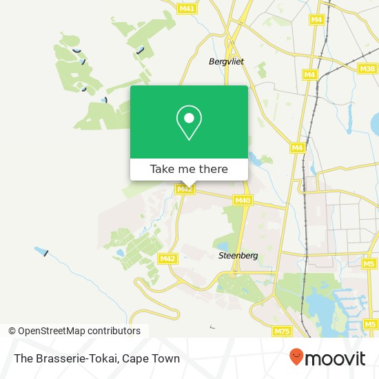 The Brasserie-Tokai, Tokai Rd Tokai Cape Town 7945 map