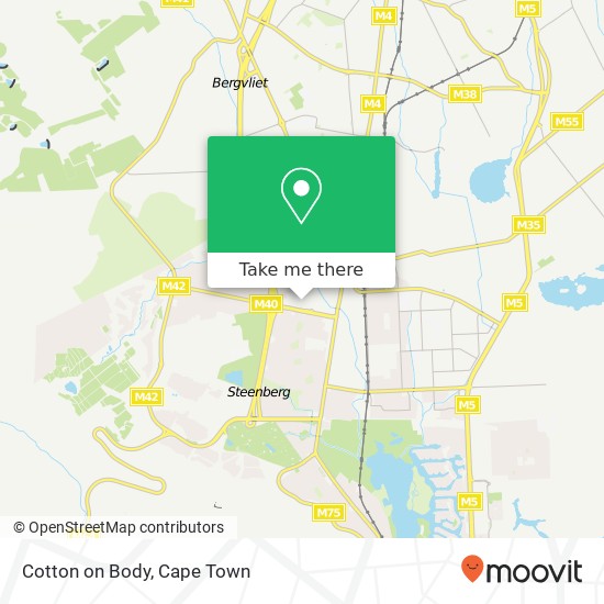 Cotton on Body, Dreyersdal Cape Town 7945 map