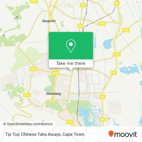 Tip Top Chinese Take Aways, Dreyersdal Cape Town 7945 map