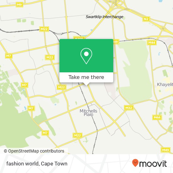 fashion world, Mitchells Plain Cape Town 7785 map