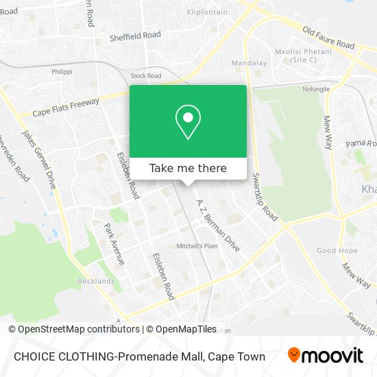 CHOICE CLOTHING-Promenade Mall map