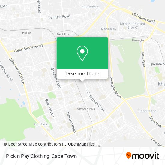 Pick n Pay Clothing map