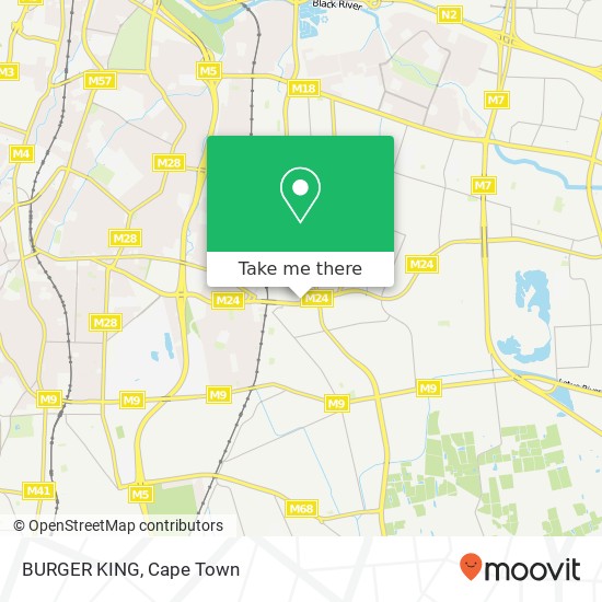 BURGER KING, Benona Rd Lansdowne Cape Town 7780 map