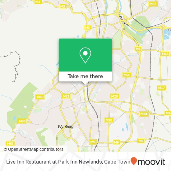 Live-Inn Restaurant at Park Inn Newlands, 10, Hemlock St Newlands Cape Town 7700 map