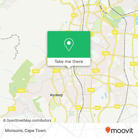 Monsons, Dreyers St Claremont Cape Town 7708 map