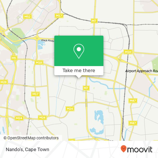 Nando's, Temple St Gatesville Cape Town 7764 map