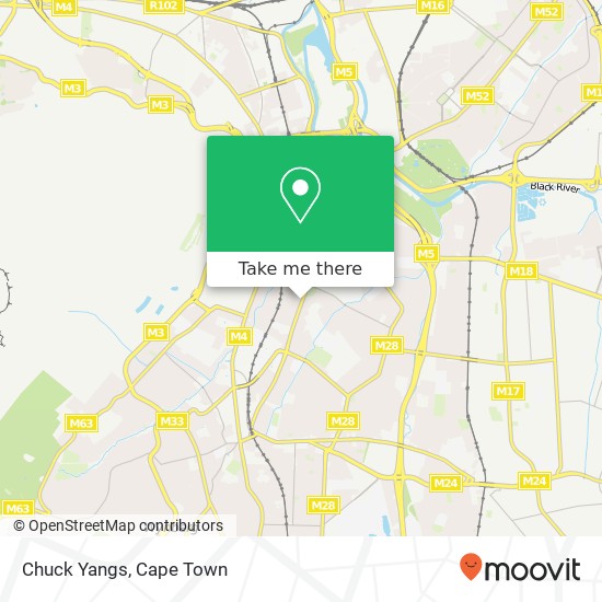 Chuck Yangs, 92, Camp Ground Rd Rondebosch Cape Town 7700 map