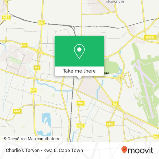 Charlie's Tarven - Kwa 6, Ny119 St Gugulethu Cape Town 7750 map