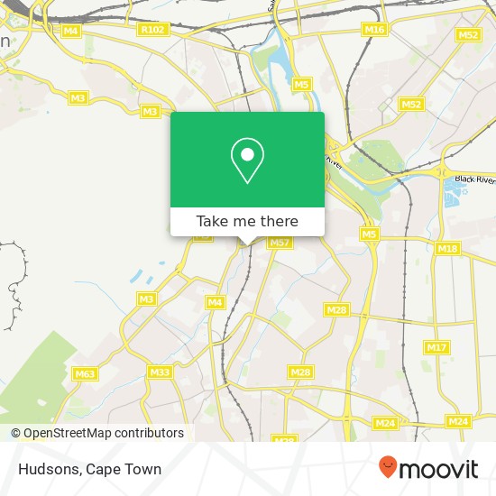 Hudsons, Mill St Rondebosch Cape Town 7700 map