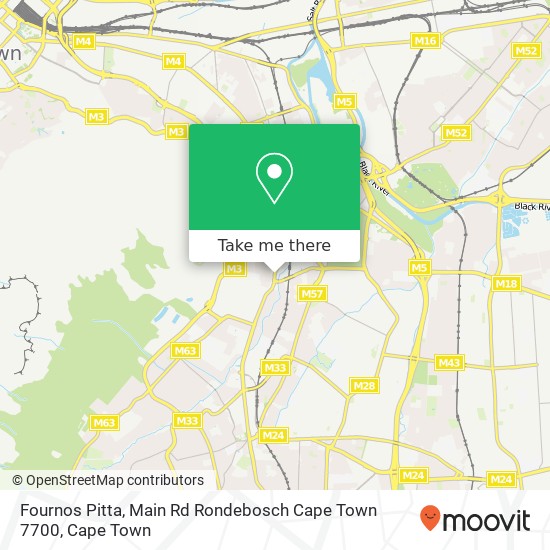 Fournos Pitta, Main Rd Rondebosch Cape Town 7700 map