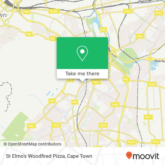 St Elmo's Woodfired Pizza, 91, Main Rd Rondebosch Cape Town 7700 map