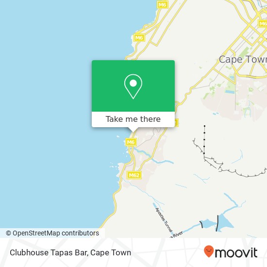 Clubhouse Tapas Bar, Victoria Rd Camps Bay Cape Town 8005 map
