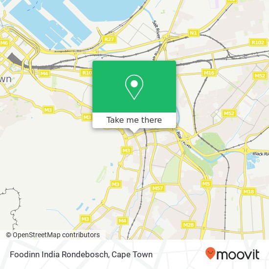 Foodinn India Rondebosch, Observatory Cape Town 7925 map