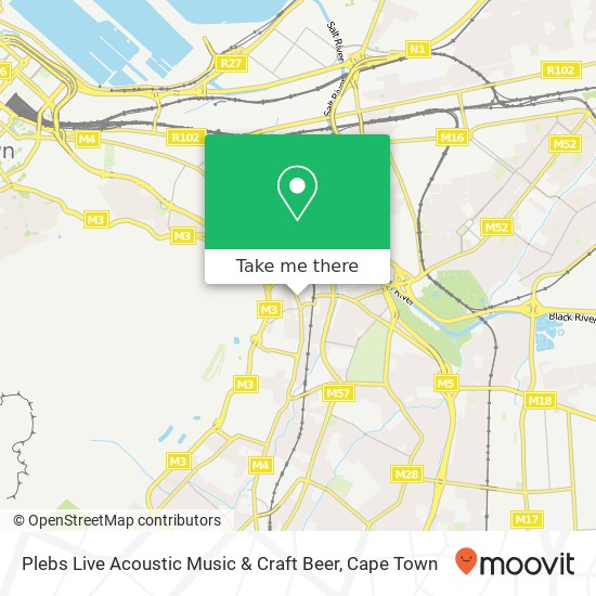 Plebs Live Acoustic Music & Craft Beer, Upper Durban Rd Mowbray Cape Town 7700 map