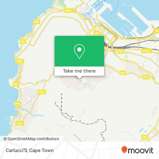 Carlucci’S, 22, Upper Orange St Oranjezicht Cape Town 8001 map