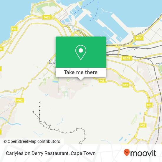 Carlyles on Derry Restaurant, Derry St Vredehoek Cape Town 8001 map