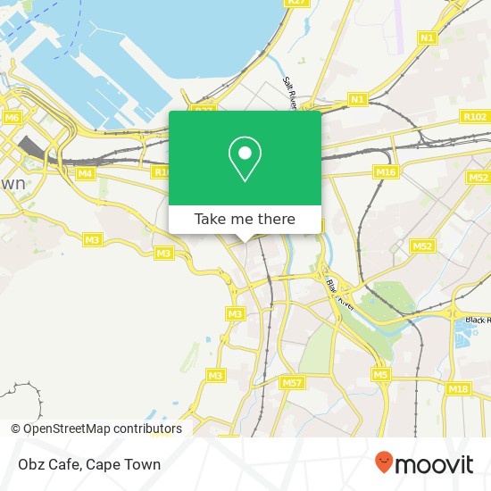 Obz Cafe, 115, Lower Main Rd Observatory Cape Town 7925 map