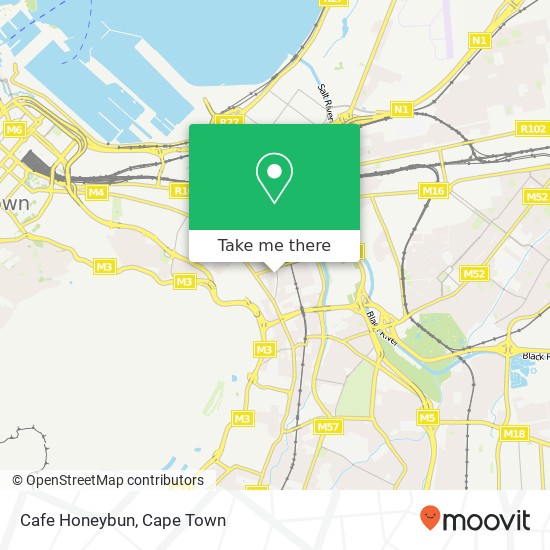 Cafe Honeybun, 107, Lower Main Rd Observatory Cape Town 7925 map