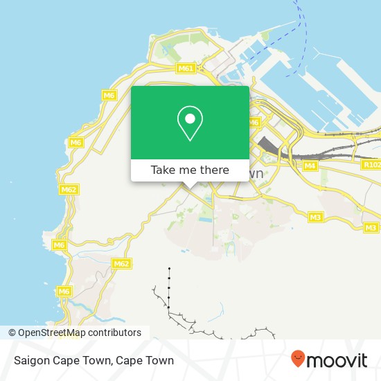 Saigon Cape Town, Kloof St Gardens Cape Town 8001 map