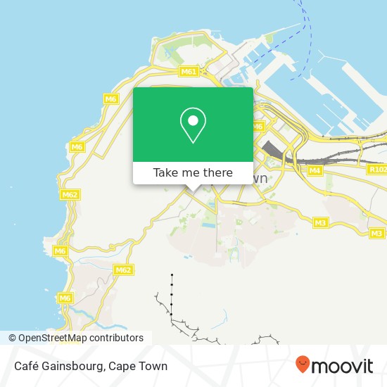 Café Gainsbourg, 64, Kloof St Gardens Cape Town 8001 map