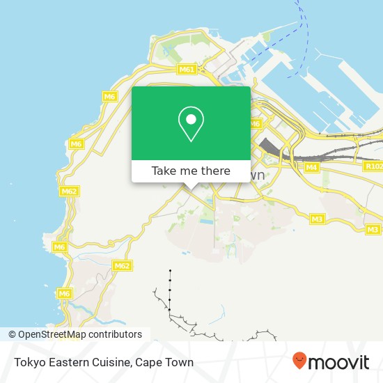 Tokyo Eastern Cuisine, 64, Kloof St Gardens Cape Town 8001 map