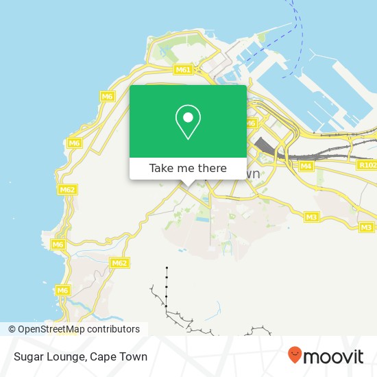 Sugar Lounge, Kloof St Gardens Cape Town 8001 map