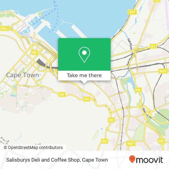 Salisburys Deli and Coffee Shop, 79, Roodebloem Rd Woodstock Cape Town 7925 map