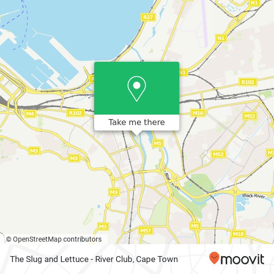 The Slug and Lettuce - River Club, Observatory Cape Town 7925 map