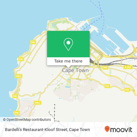 Bardelli's Restaurant-Kloof Street, 18, Kloof St Gardens Cape Town 8001 map