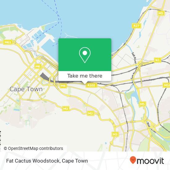 Fat Cactus Woodstock, 150, Albert Rd Woodstock Cape Town 7925 map