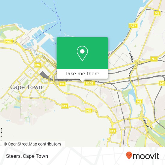 Steers, Albert Rd Woodstock Cape Town 7925 map